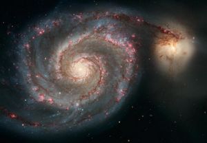 The interesting thing about M51 is the handsome satellite galaxy and the bridge connecting them.