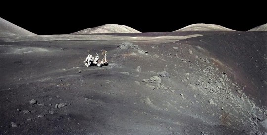 Apollo-17-rover-crater